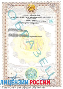 Образец сертификата соответствия (приложение) Губаха Сертификат ISO 14001